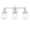 Designers Fountain Taylor 22.6in 3-Light Chrome Industrial Indoor Wall Sconce with Clear Glass Shades 69503-CH - alternate 1